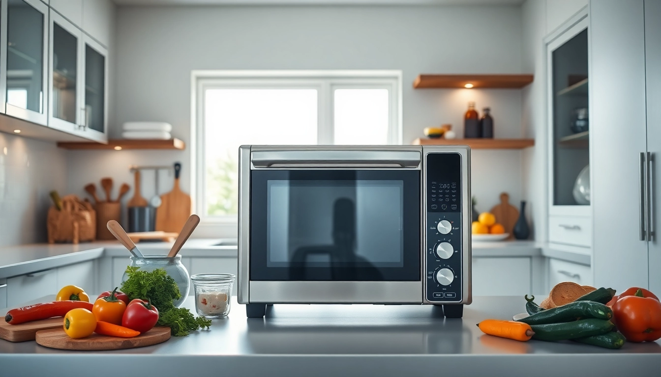 Cook a delicious meal using the best countertop oven in a modern kitchen setting.