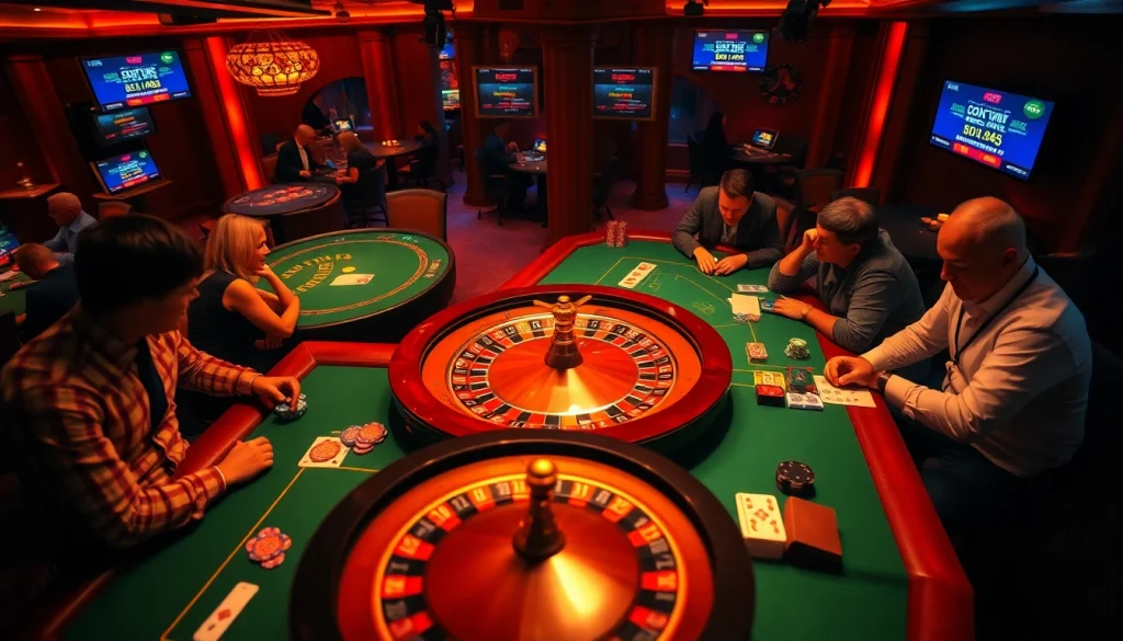 Experience thrilling gameplay at the casino with e28 strategies; players betting big at the poker table.
